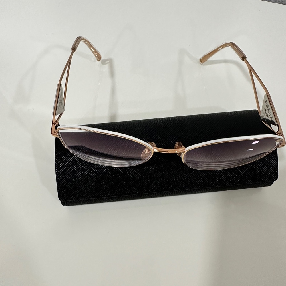 Prada Rose Gold Women's Metal Frame Glasses - - Picture 3 of 5